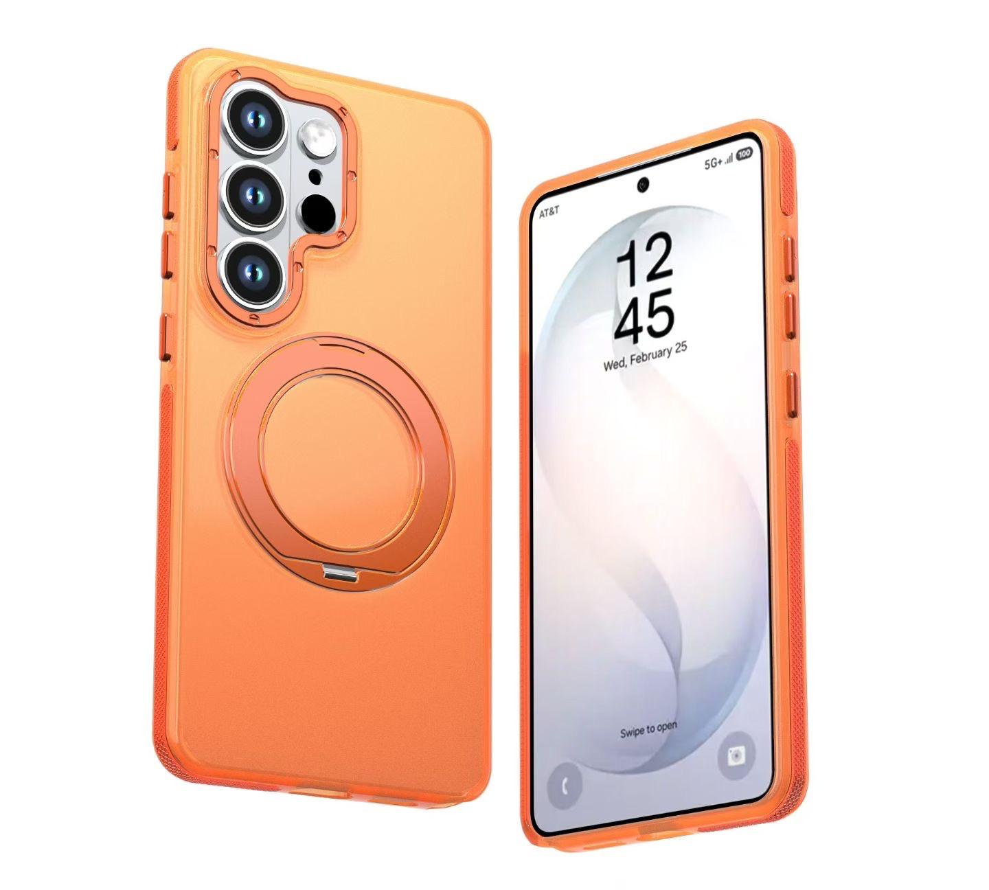 Aurora Color Block 360° Ring Stand Case for Samsung Galaxy S22-S26 Series