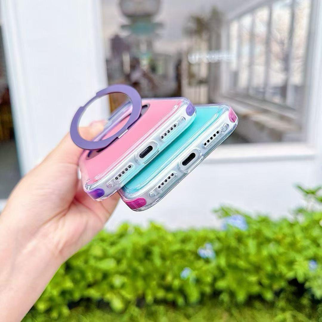 Summer Vibes: Dopamine Color Clash MagSafe Kickstand iPhone Case