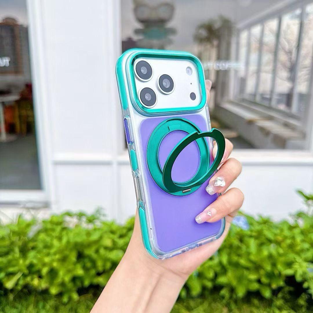 Summer Vibes: Dopamine Color Clash MagSafe Kickstand iPhone Case