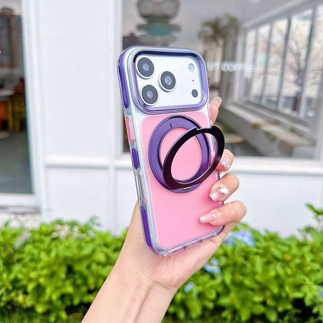 Summer Vibes: Dopamine Color Clash MagSafe Kickstand iPhone Case
