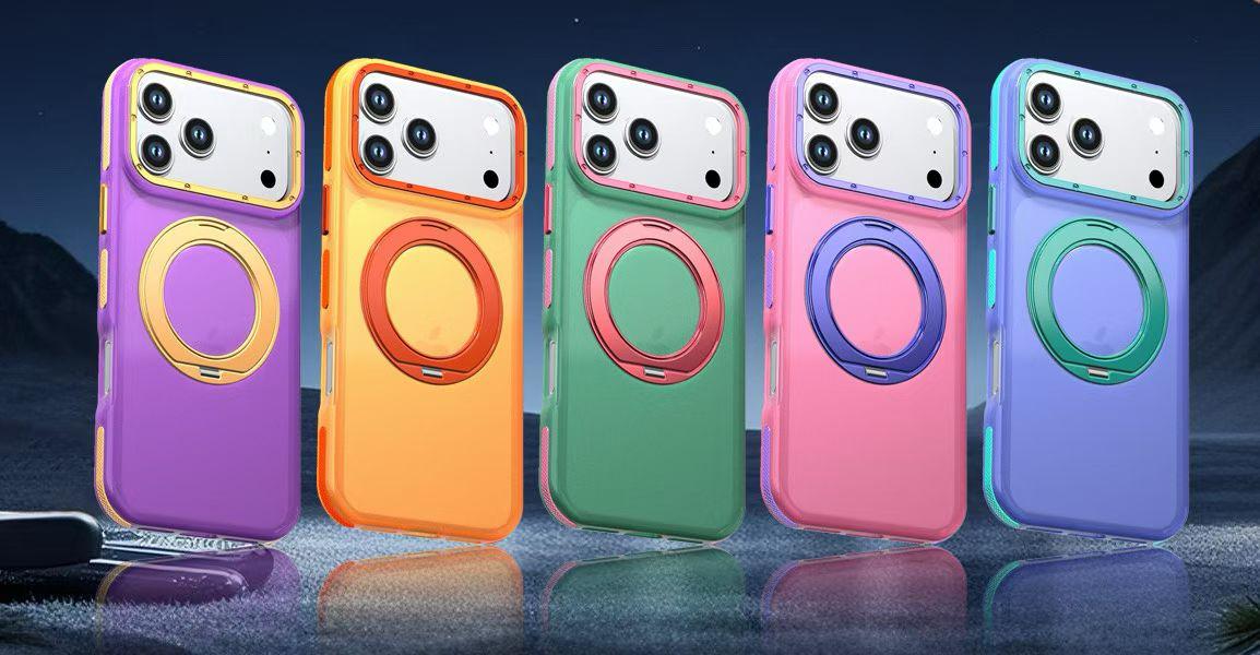 Summer Vibes: Dopamine Color Clash MagSafe Kickstand iPhone Case