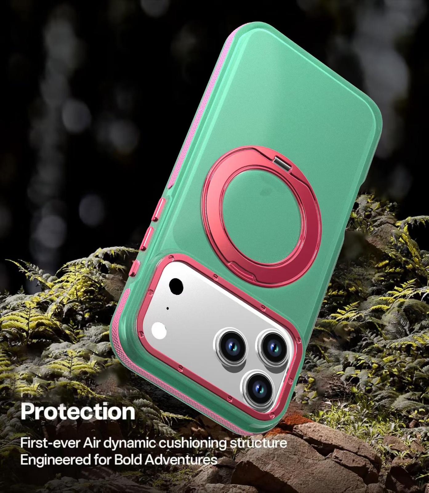 Summer Vibes: Dopamine Color Clash MagSafe Kickstand iPhone Case