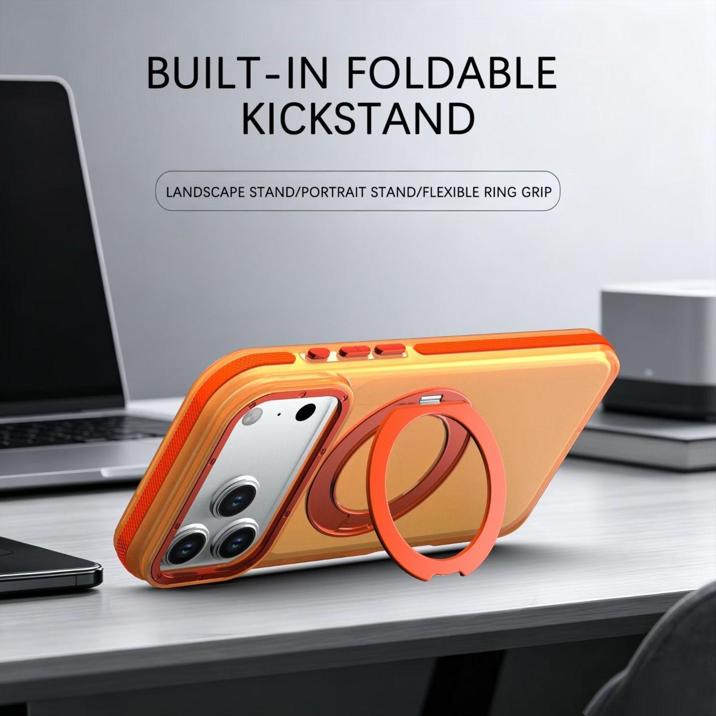 Summer Vibes: Dopamine Color Clash MagSafe Kickstand iPhone Case