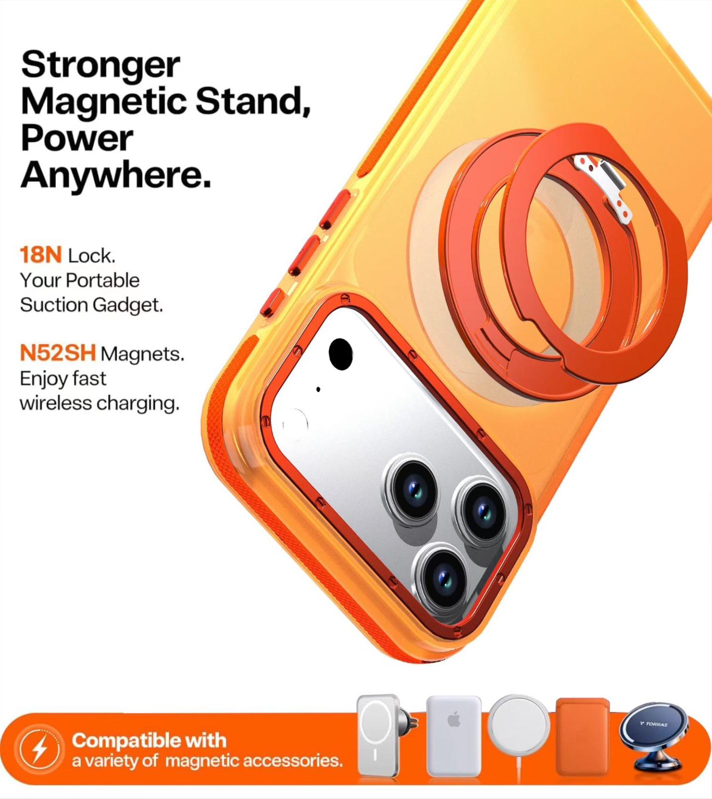 Summer Vibes: Dopamine Color Clash MagSafe Kickstand iPhone Case